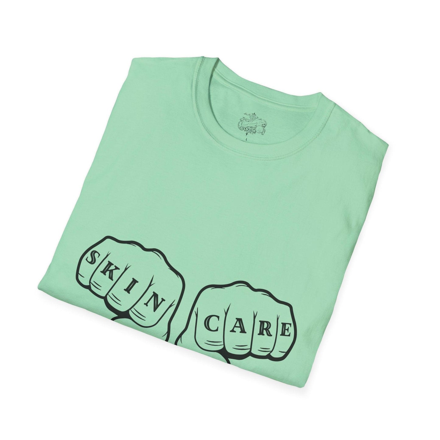 'SKIN CARE' Knuckle Tattoo T-Shirt - Overt Beauty Bar