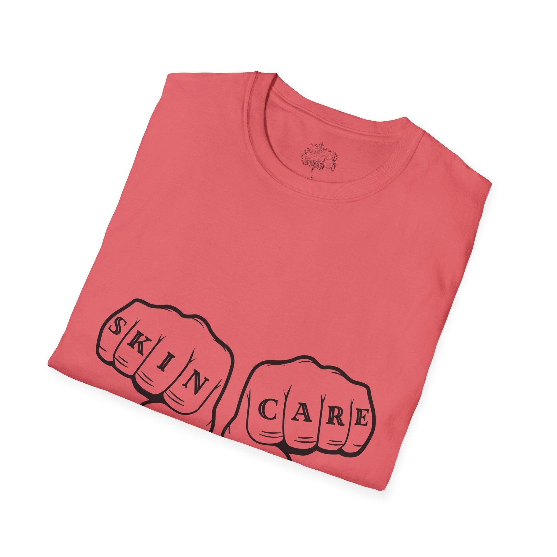 'SKIN CARE' Knuckle Tattoo T-Shirt - Overt Beauty Bar