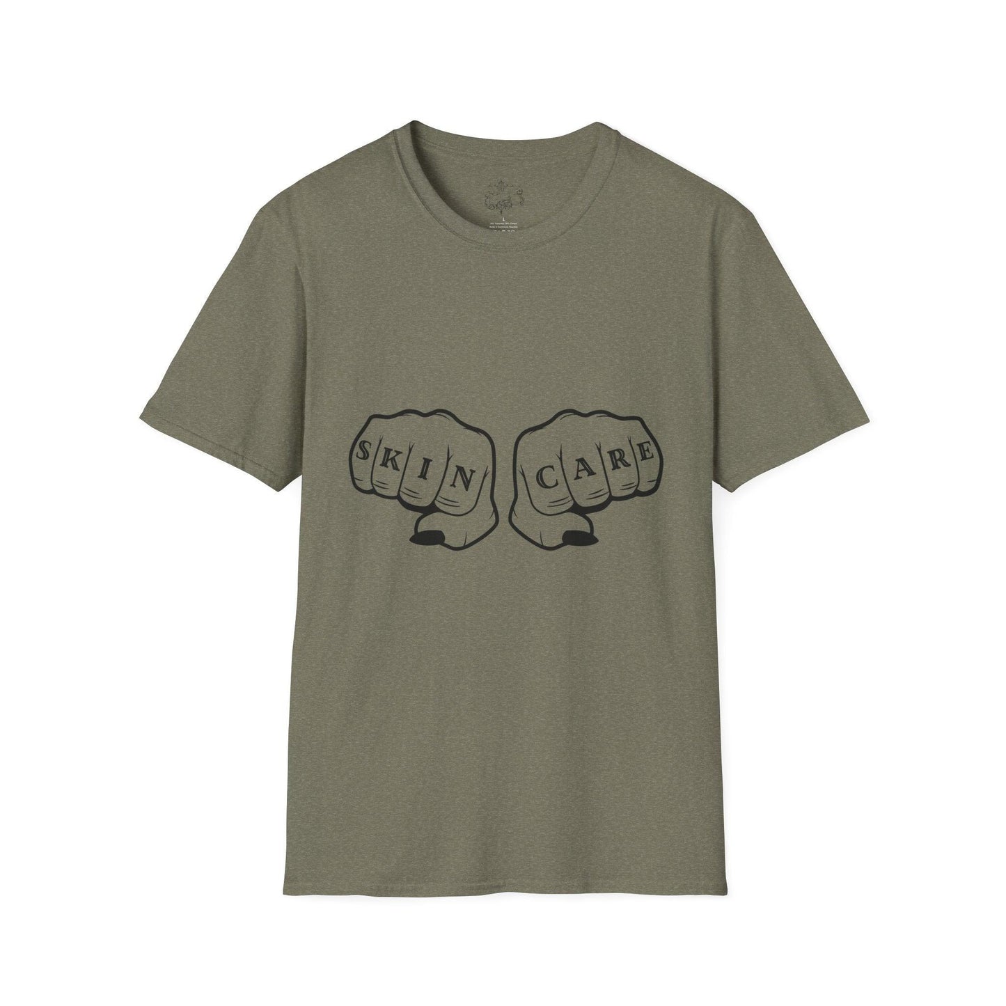 'SKIN CARE' Knuckle Tattoo T-Shirt - Overt Beauty Bar
