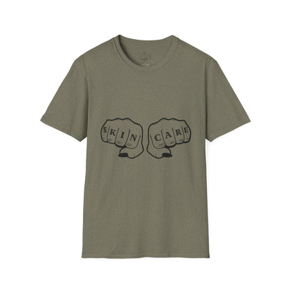 'SKIN CARE' Knuckle Tattoo T-Shirt - Overt Beauty Bar