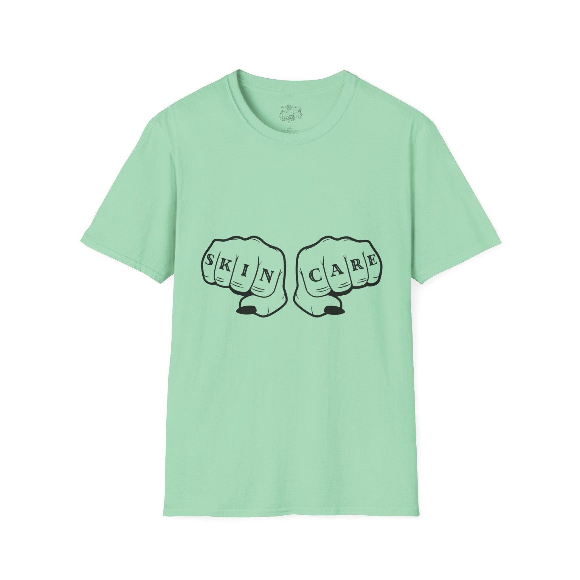'SKIN CARE' Knuckle Tattoo T-Shirt - Overt Beauty Bar